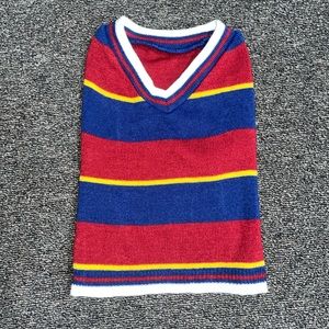 Dog Top Paw Striped Sweater